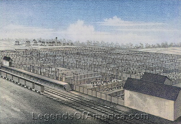 Chetopa, KS - Missouri Pacific Stockyards, 1887