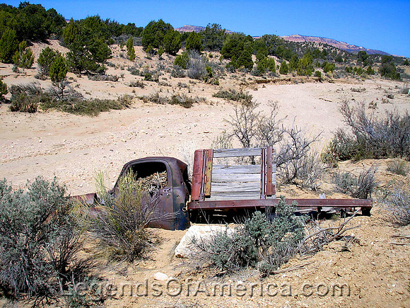 Cannonville, UT - Truck in a Wash