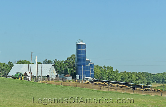 Hadam, KS - Barn, Silos, & Cattke