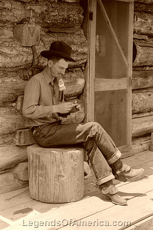 Rolling a Gigarette, 1940