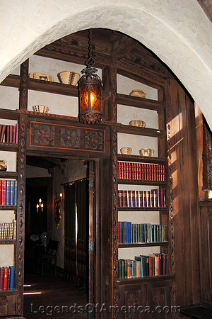 Scotty's Castle, CA - Great Hall Bookcase