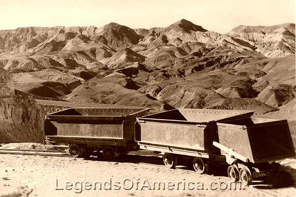 Death Valley, CA - Borax Cars, 1937