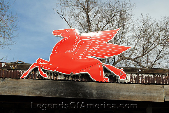 Hackberry, AZ - Mobil Gas Pegasus Sign
