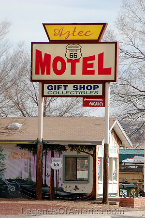 Seligman, AZ - Aztec Motel Sign