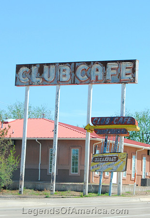 Santa Rosa, NM - Club Cafe Sign
