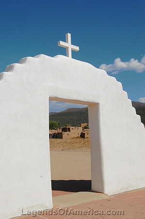 Taos Pueblo, NM - Pueblo Thru Church Gate