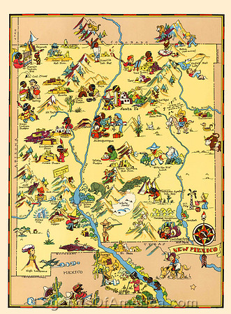 New Mexico Map - 1935.