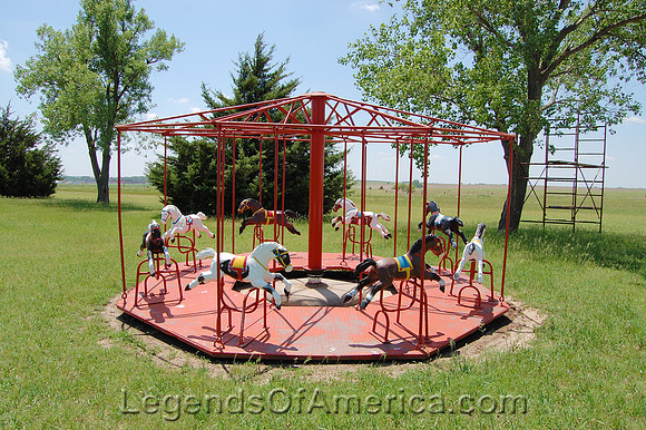 Larned, KS - Santa Fe Trail Center - Merry Go Round