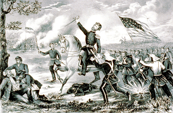 Nathaniel Lyon at the Battle of Wilsons Creek, MO