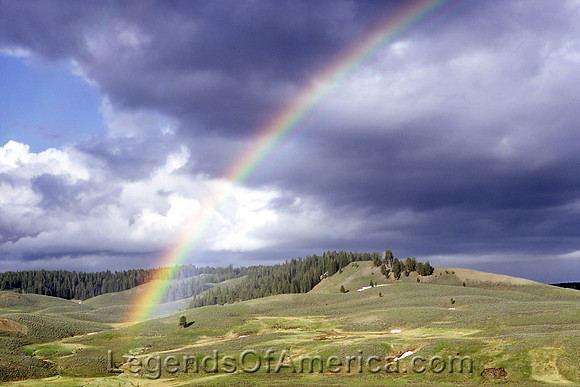 Yellowstone, WY - Rainbow in Hayden Valley