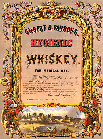 Gilbert and Parsons Hygienic Whiskey, 1860