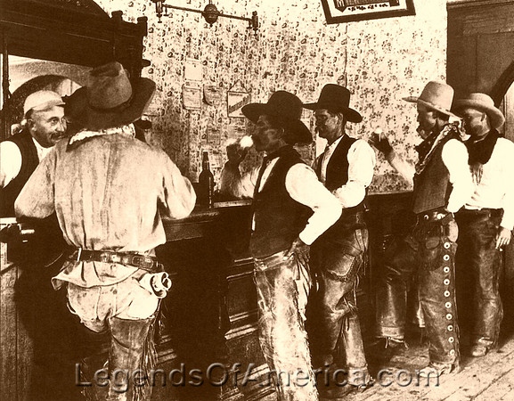 Tascosa, TX - Cowboys at Saloon