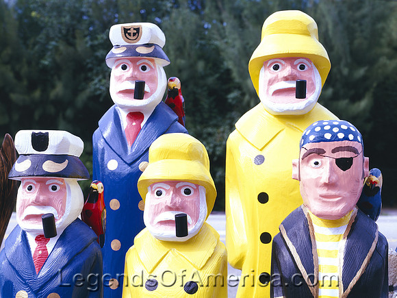 Key West, FL - Carvings of Ship Captains