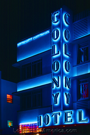 South Beach, FL - Colony Hotel Sign
