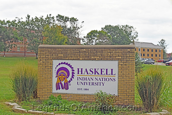 Lawrence, KS - Haskell University Sign