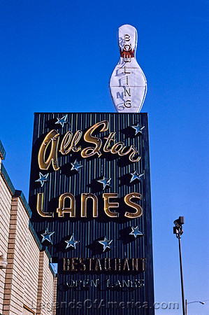 Salina, KS - All Star Lanes Bowling Sign, 1996