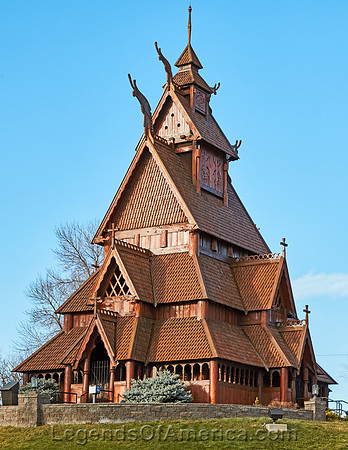 Minot, ND - Scandinavian Heritage Park Norwegian Gol Stave Church
