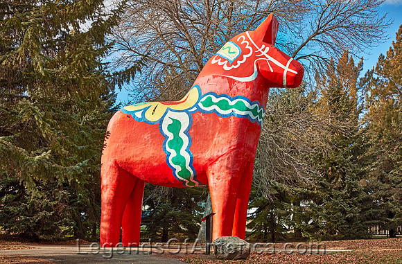 Minot, ND - Scandinavian Heritage Park Swedish Dala Horse