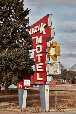 Ogallala, NE - Lazy K Motel Sign
