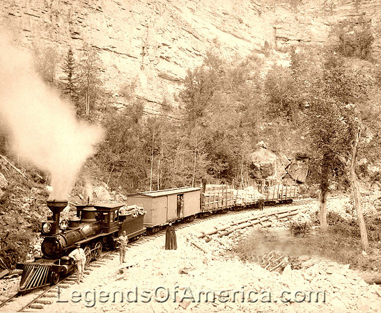 Elk Canyon, Black Hills, SD - Railroad in 1890