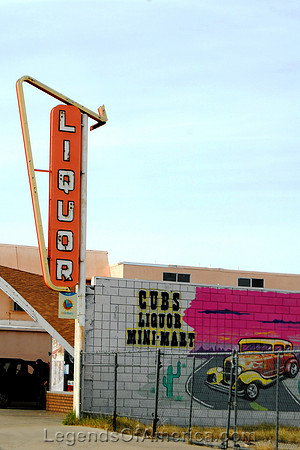 Needles, CA - Liquor Sign