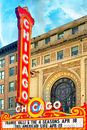 Chicago, IL - Chicago Theater Sign