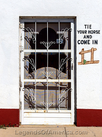 Marfa, TX - Sign on old Restaurant