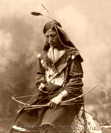Sioux man, Bone Necklace, 1899