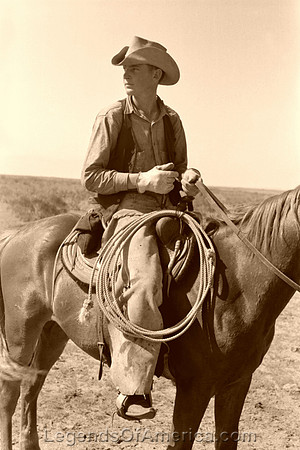 Cowboy on horse, 1939