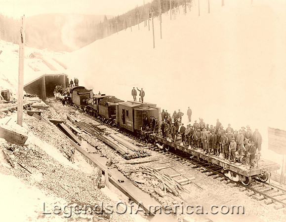 Bitterroot Mountains, ID - First Train, 1909