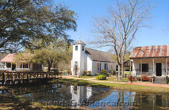 Lafayette, LA - Acadian Village Church and buildings