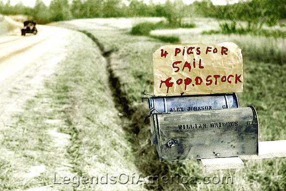 Wendell, NC - Mailbox, 1939 - Colorized