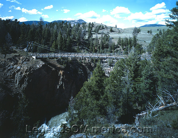 Yellowstone, WY - Tower Suspension Bridge