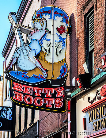 Nashville, TN - Neon sign for Betty Boots