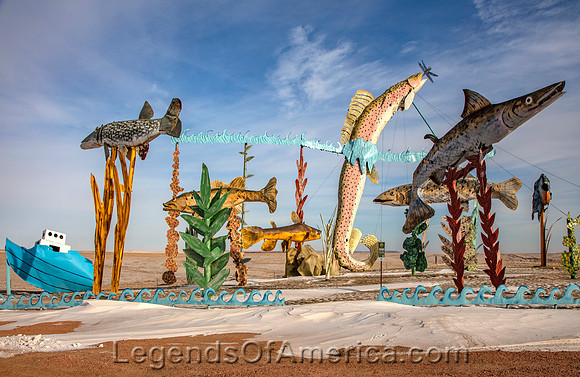Enchanted Highway, ND - Fishermans Dream Scrap Metal Sculptures