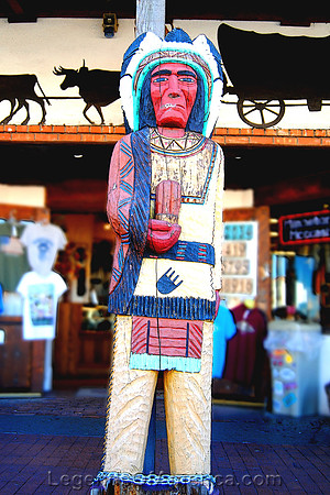 Albuquerque, NM - Old Town Wooden Indian