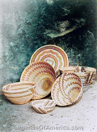 Yokut Baskets in the Painted Cave Colorized