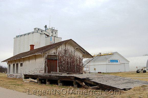 Holyrood, KS - Old Depot & Grain Elevator