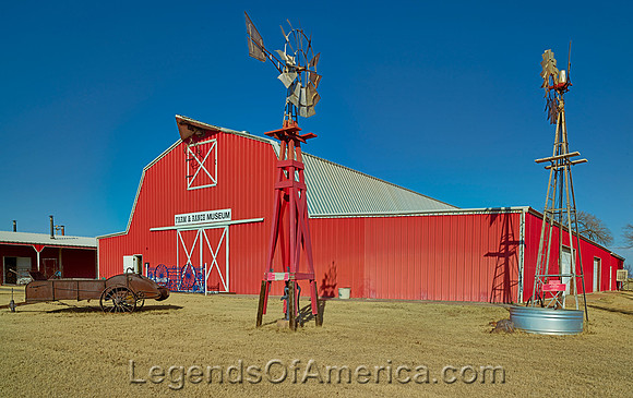 Elk City, OK - National Route 66 Museum Barn Windmills