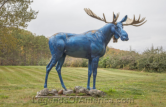 Union, ME - Life-sized Blue Moose