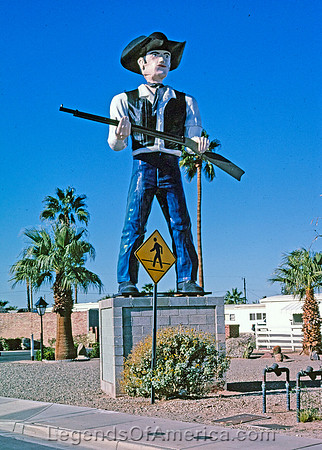 Yuma, AZ - Cowboy Statue at Westwind Village, 2003