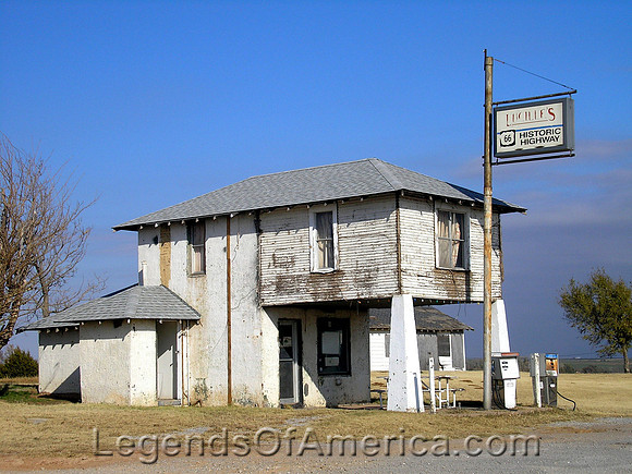 Hydro, OK - Lucille's Gas Station Before Restoration - 2