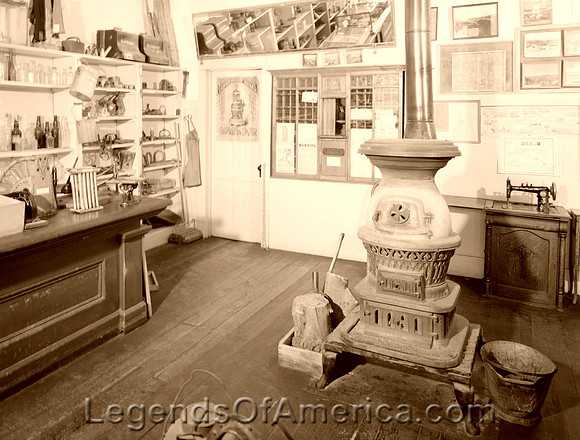 South Pass City, WY - Smith & Sherlock Store Interior, vintage