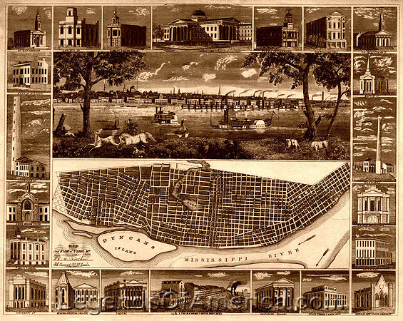 St. Louis, MO - Vintage - 1848
