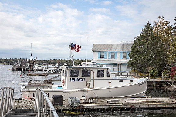 Boothbay, ME - Harbor Wharfside View