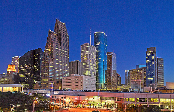 Houston, TX - Skyline Dusk