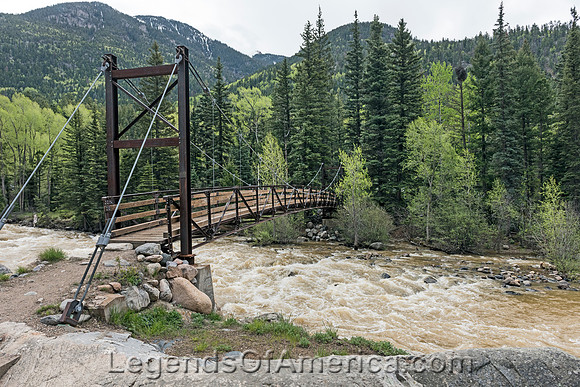 Durango, CO - Durango Silverton Railroad over the Animas River