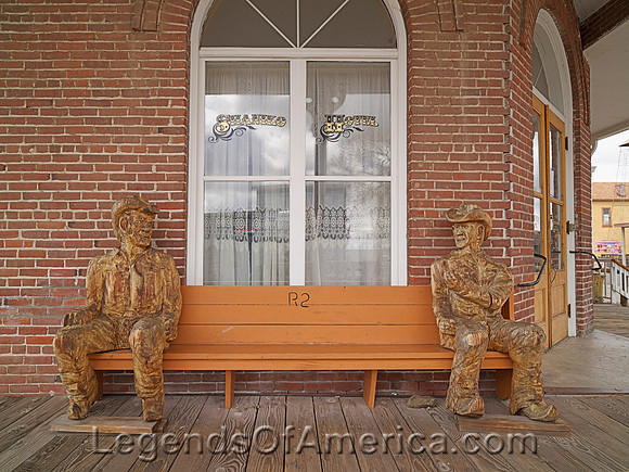 Shaniko, OR - Carved Cowboys
