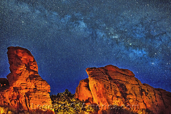 Parashant National Monument, AZ - Waves of Rocks Night Sky