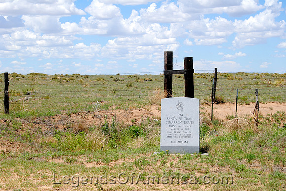 Wheeless, OK - Santa Fe Trail Marker